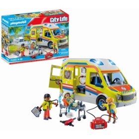 Ambulanta galbena cu lumini si sunete